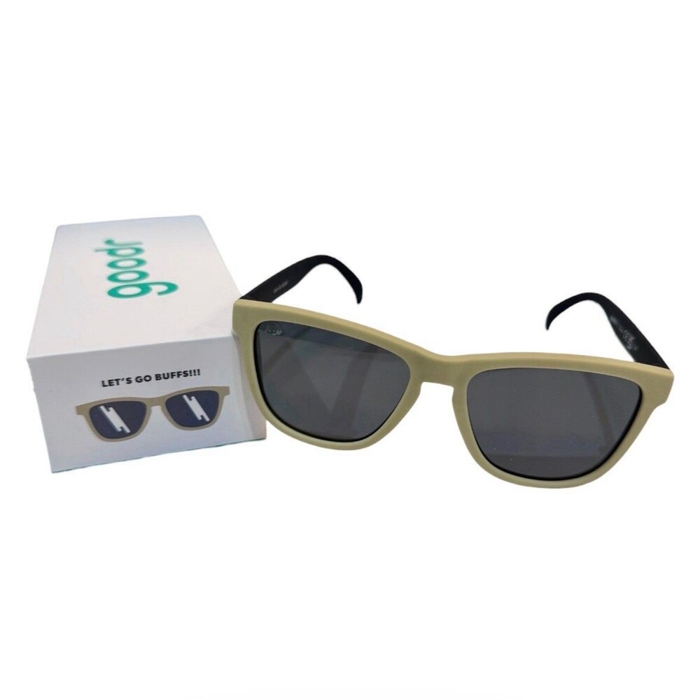 Goodr Polarized Sunglasses “Let’s Go Buffs!” Colorado Buffaloes Gold w/Box & Bag